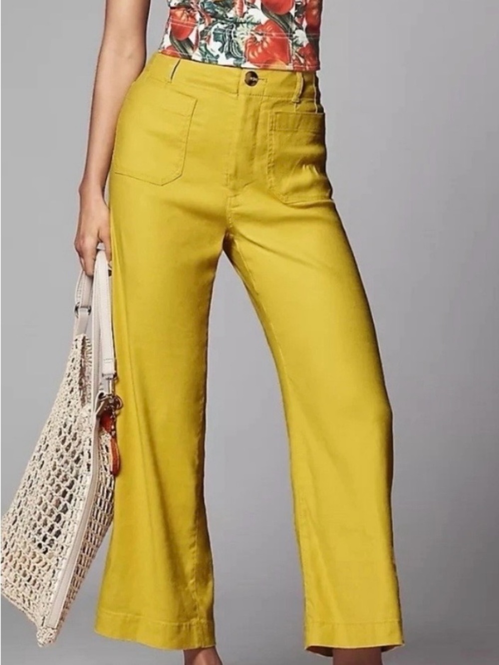Maeve “The Colette” High-Rise Wide-Leg Full-Length Pants Size 34